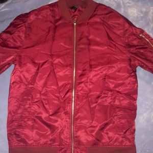 Burgundy Jackson bomber jacket. Lightweight